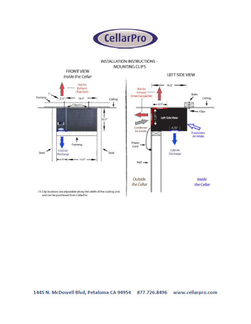 CellarPro 1800 Series Through the Wall Cooling Units | Contemporary
