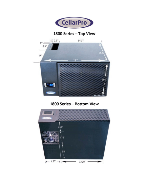 CellarPro 1800 Series Through the Wall Cooling Units | Contemporary