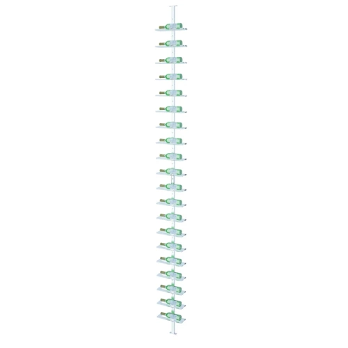 20 Bottle Acrylic Floor-To-Ceiling Wine Rack - Silver