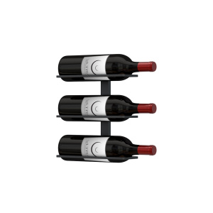 Max Reveal Label-Out 1 ft Wall Rails Metal Wine Rack (3 Bottles)