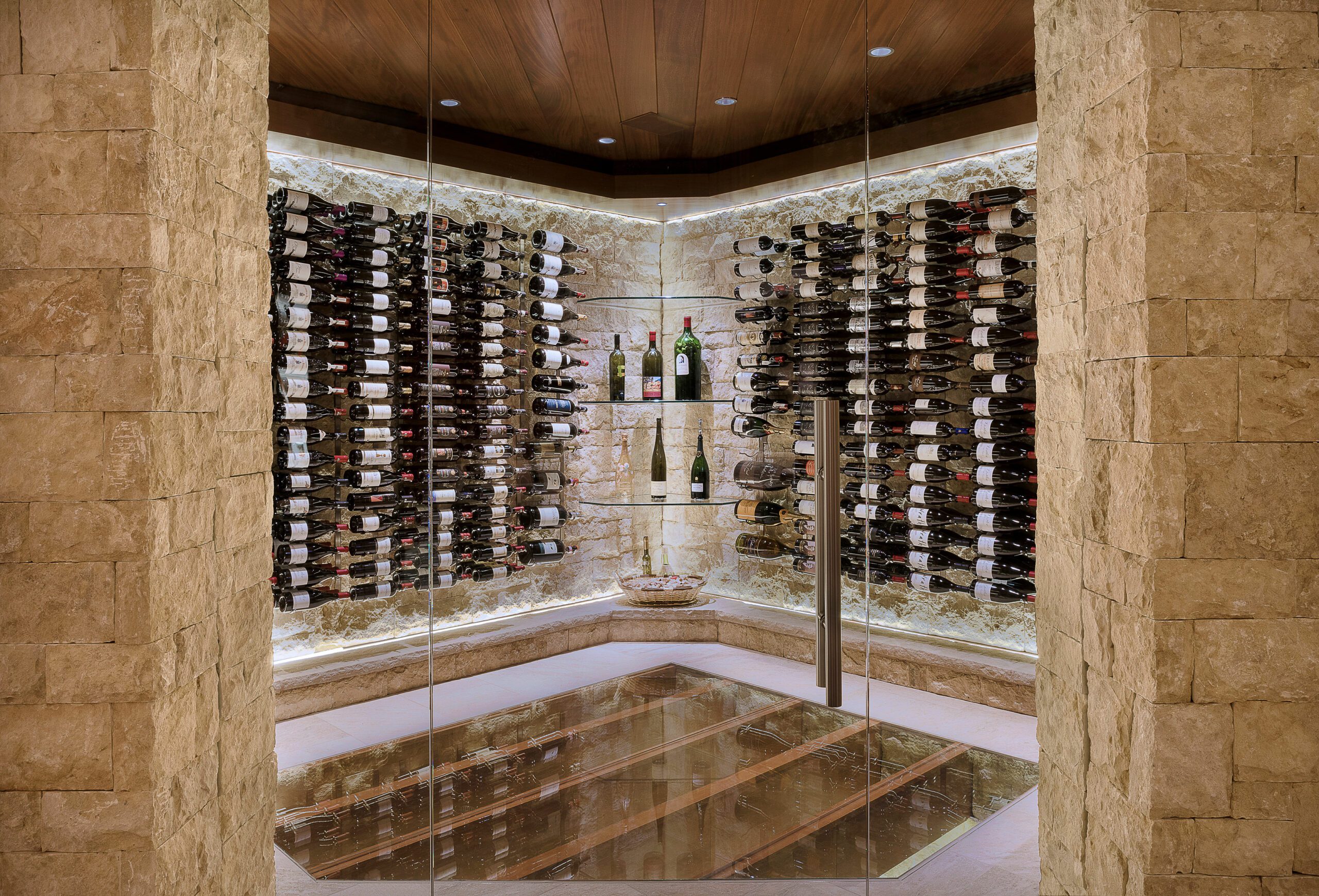 Glass Enclosed Wine Cellar Glass Enclosed Wine Cellar