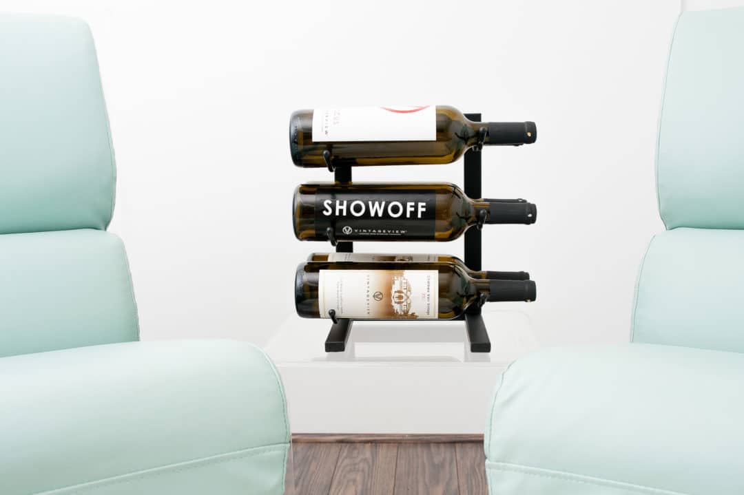 SuproBarware Stainless Steel Single Bottle Wine Racks - Set Of 6 Modern Kitchen & Bar Organizers